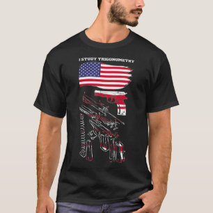 I Study Triggernometry USA American Flag 2nd Amend T-Shirt