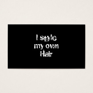 I style my own Hair. Black and White.