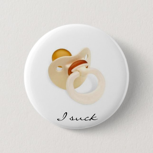 I suck 6 cm round badge (Front)