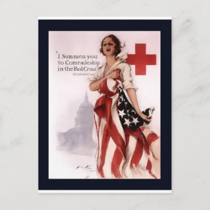 I Summon You To Comradeship In The Red Cross~WW I Postcard