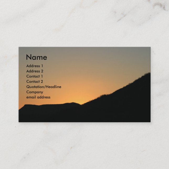 i sunrise two business card (Front)