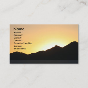 i sunset with 2011 calendar business card