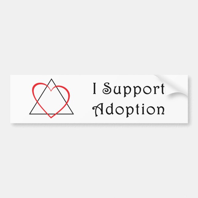 I Support Adoption Bumper Sticker (Front)