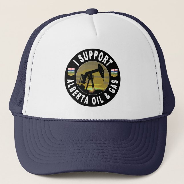 I Support Alberta Oil & Gas Trucker Hat (Front)