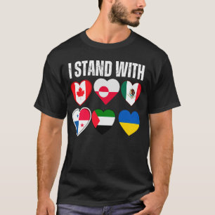 I support and stand with Ukraine Canada Greenland T-Shirt