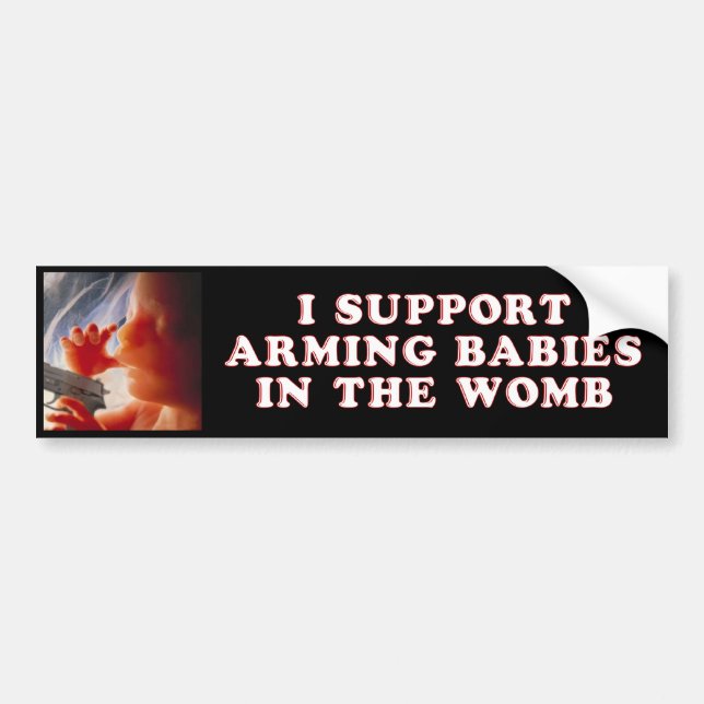 I Support Arming Babies in the Womb Bumper Sticker (Front)