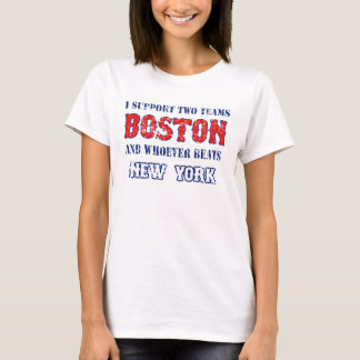 I support Boston funny Baseball Women's Soft Tee