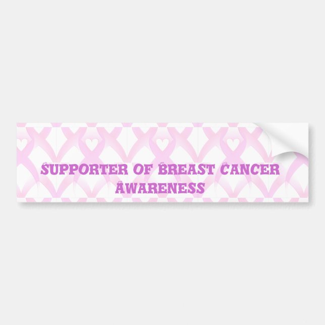 I Support,Breast Cancer Awareness_ Bumper Sticker (Front)
