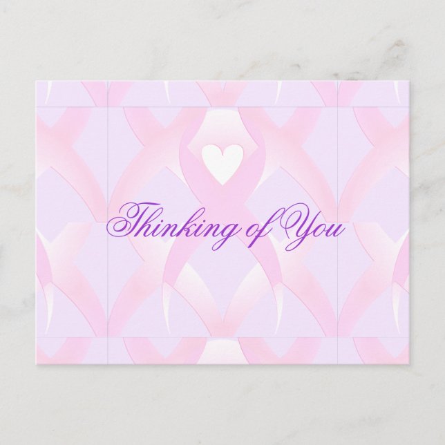 I Support,Breast Cancer Awareness_ Postcard (Front)