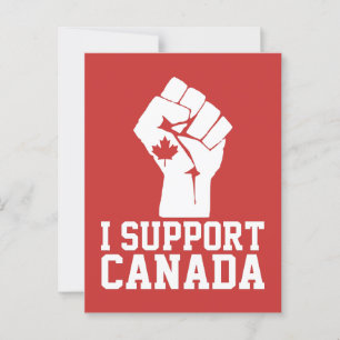 I Support Canada - Proud Canadian Postcard