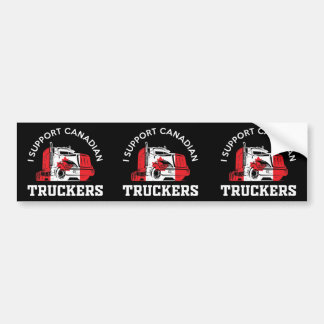I support Canadian Truckers Bumper Sticker