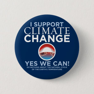 I Support Climate Change - Obama Parody Button