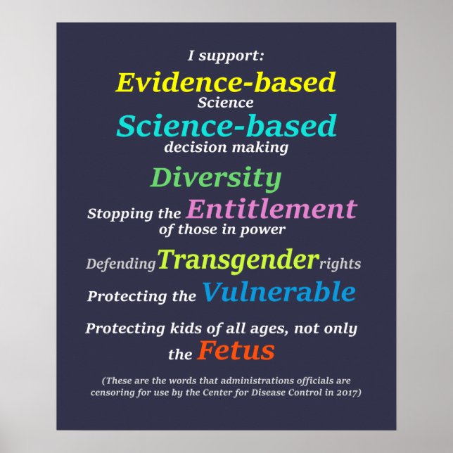 I support diversity and evidence based science poster (Front)