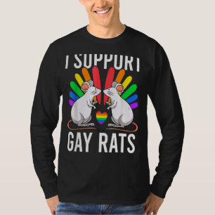 I Support Gay Rats Sarcastic Lgbt Gay Lesbian Prid T-Shirt