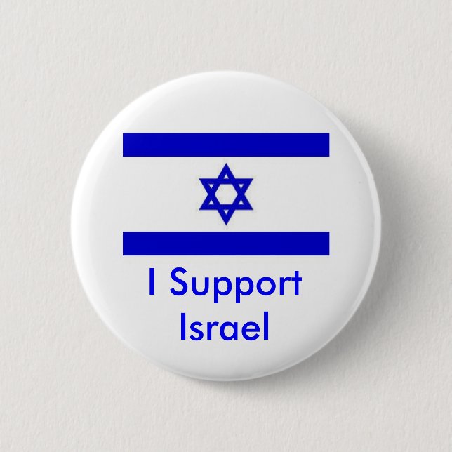 I Support Israel 6 Cm Round Badge (Front)