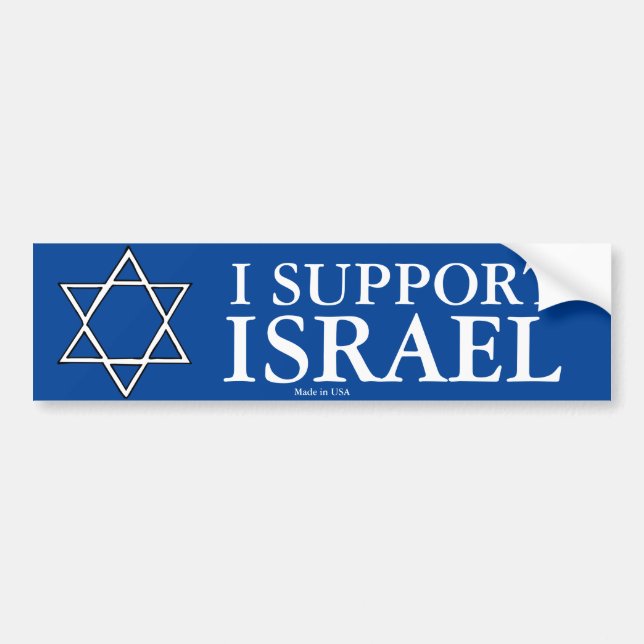 I Support Israel Bumper Stiker Bumper Sticker (Front)