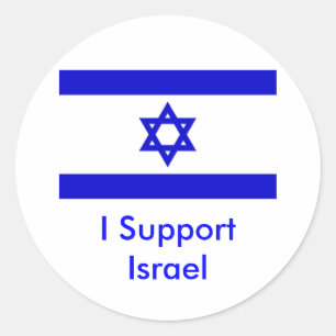 I Support Israel Classic Round Sticker