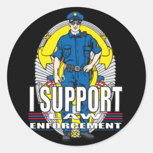 I Support Law Enforcement Classic Round Sticker