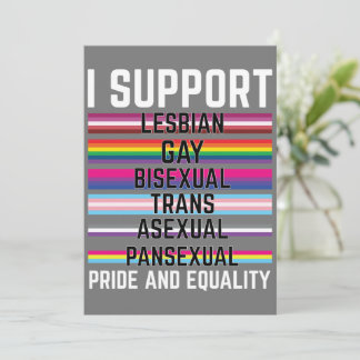 I Support Lesbian Gay Bisexual Trans Asexual Panse Invitation