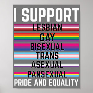 I Support Lesbian Gay Bisexual Trans Asexual Panse Poster