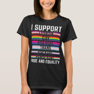 I Support Lesbian Gay Bisexual Trans Asexual Panse T-Shirt