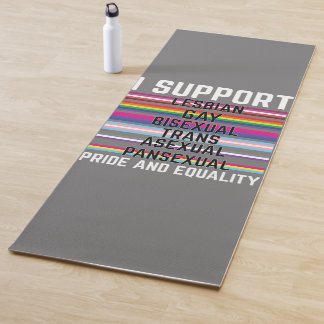 I Support Lesbian Gay Bisexual Trans Asexual Panse Yoga Mat