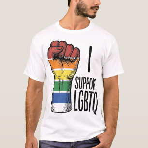 I Support LGBTQ Vintage Pride Fist Shirt Design_1