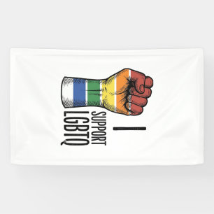 I Support LGBTQ Vintage Pride Fist Shirt Design_1 Banner