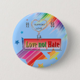 i support love2 6 cm round badge