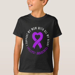 I support Mum with all my heart Epilepsy Warrior M T-Shirt