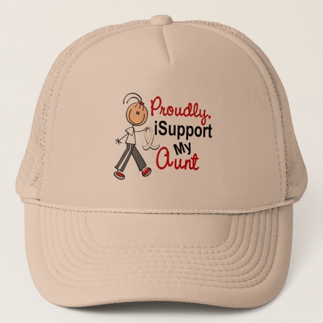 I Support My Aunt SFT (Bone / Lung Cancer) Trucker Hat (Front)