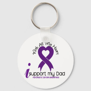 I Support My Dad Pancreatic Cancer Key Ring