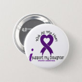 I Support My Daughter Epilepsy 6 Cm Round Badge (Front & Back)