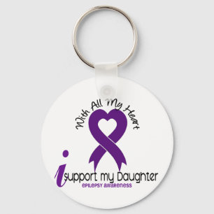 I Support My Daughter Epilepsy Key Ring