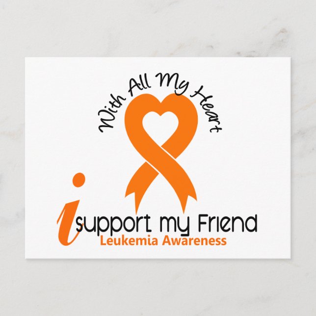 I Support My Friend Leukaemia Postcard (Front)
