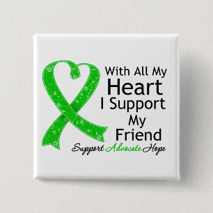 I Support My Friend With All My Heart 15 Cm Square Badge