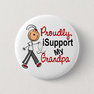 I Support My Grandpa SFT (Bone / Lung Cancer) 6 Cm Round Badge