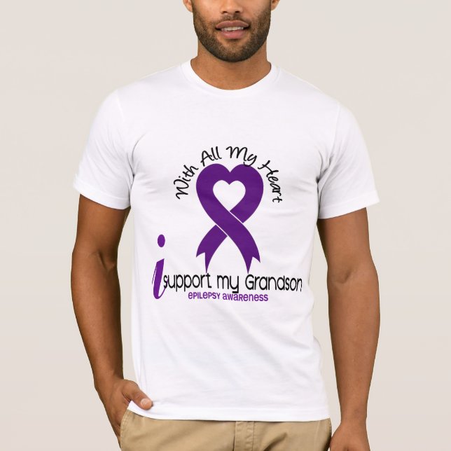 I Support My Grandson Epilepsy T-Shirt (Front)