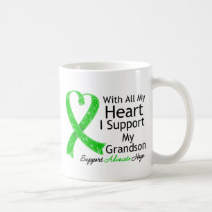 I Support My Grandson With All My Heart Coffee Mug