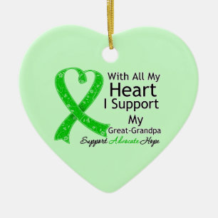 I Support My Great-Grandpa With All My Heart Ceramic Tree Decoration