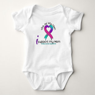 I Support My Mum Thyroid Cancer Baby Bodysuit
