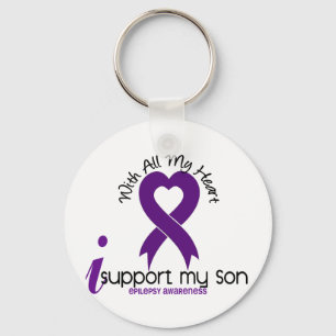I Support My Son Epilepsy Key Ring