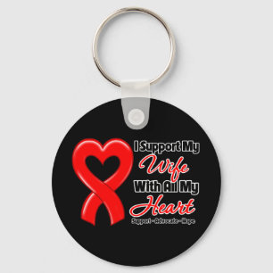 I Support My Wife With All My Heart Key Ring