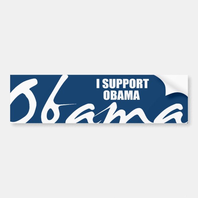 I SUPPORT OBAMA BUMPER STICKER (Front)