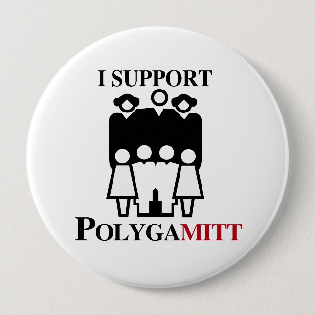 I support Polygamitt.png 10 Cm Round Badge (Front)