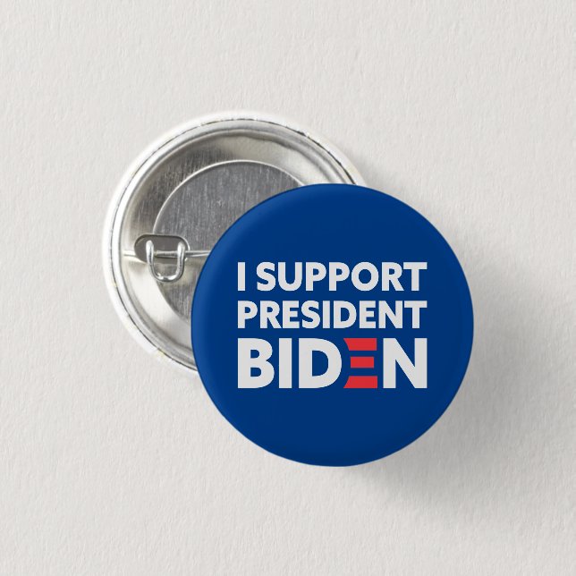 I Support President Biden Custom Colour Blue 3 Cm Round Badge (Front & Back)
