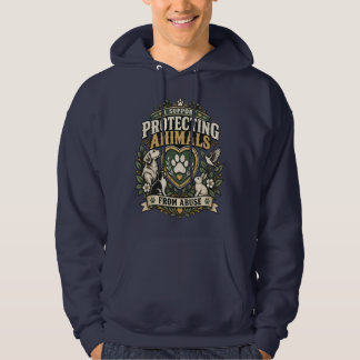 I Support Protecting Animals from Abuse Paw Heart Hoodie