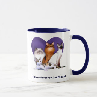 I support Purebred Cat Rescue! Mug