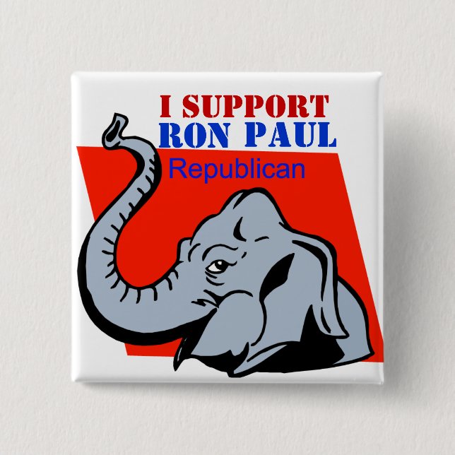 I SUPPORT RON PAUL POLITICAL BUTTON (Front)