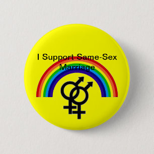 I Support Same-Sex Marriage 6 Cm Round Badge